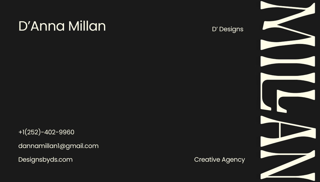 Custom bushiness cards (front and back)